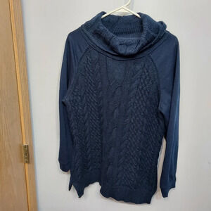 Women's Navy Cable Knit Sweater